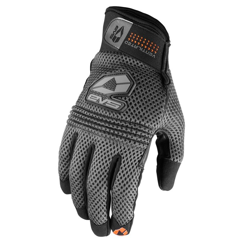 EVS Laguna Air Street Glove Grey - Large | Breathable Summer Riding Glove with Leather Reinforcements