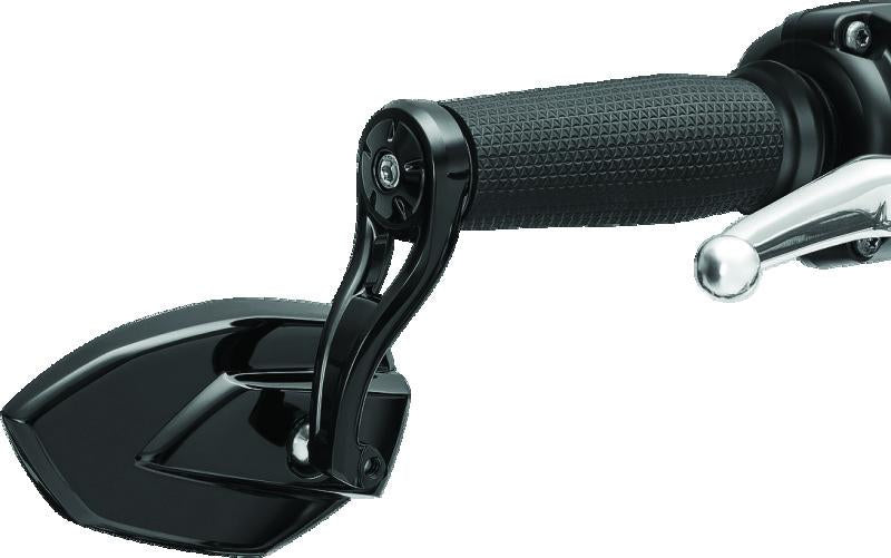 Kuryakyn Phantom Bar End Mirror in Gloss Black – Modern Minimalist Motorcycle Rearview Mirror
