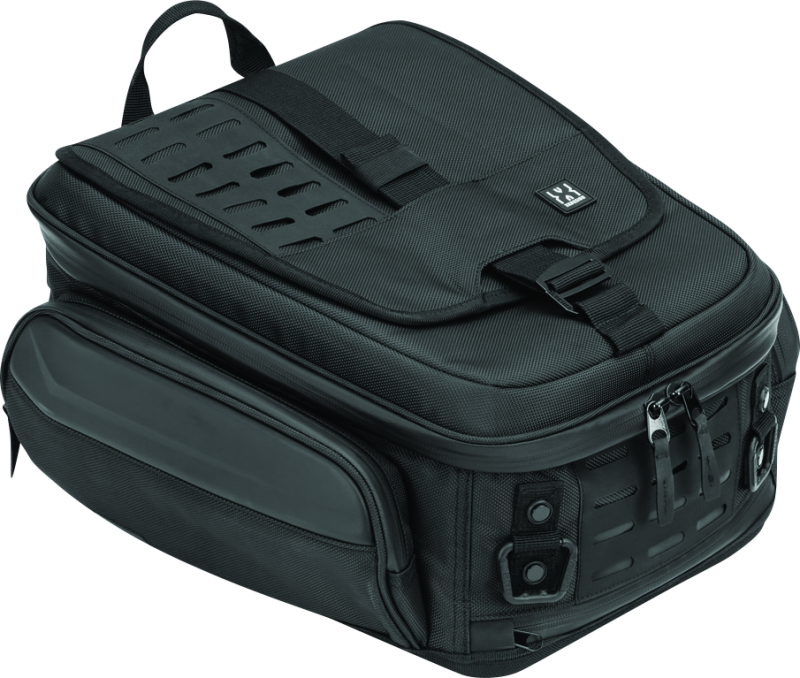 Kuryakyn Xkursion XB Ambassador Tail Bag - Versatile 25L Motorcycle Storage with Weather-Resistant Zippers and Reflective Accents