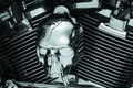 Kuryakyn Skull Horn Cover for Harley-Davidson 2017 and Later with Waterfall Horn Style - Chrome