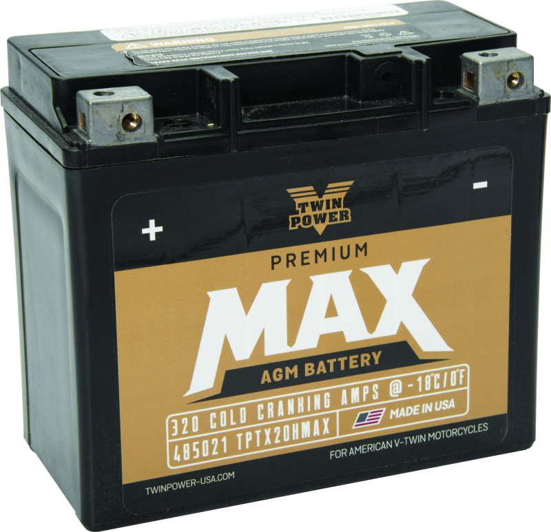 Twin Power GYZ-20H Premium MAX Factory-Activated AGM Battery for Harley-Davidson