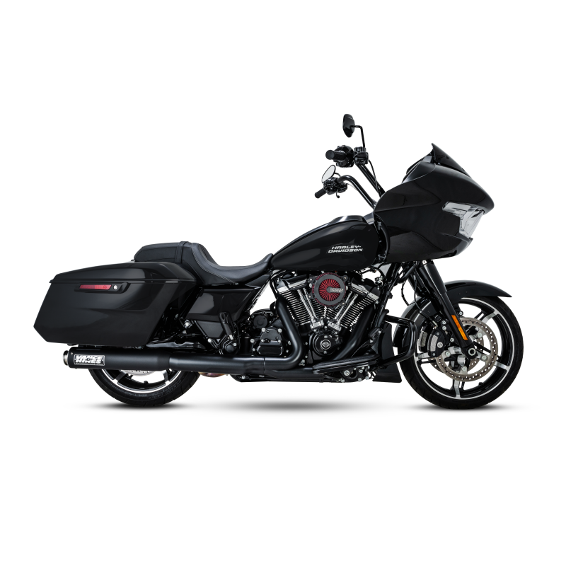 Vance & Hines 46721 Stainless 2-into-1 Upsweep Exhaust System for Harley-Davidson Touring, Black Finish