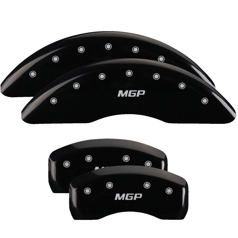 MGP 4 Caliper Covers for 2018-2021 Kia Sportage – Black Finish with Silver Engraving, Part #21194SMGPBK
