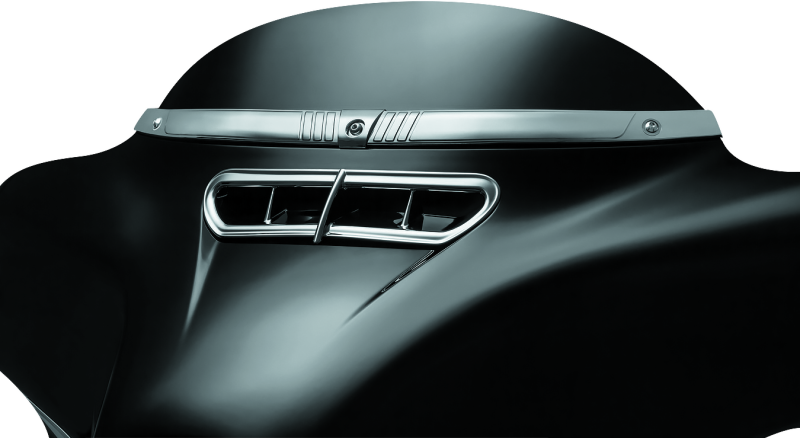 Kuryakyn Tri-Line Windshield Trim Chrome for Harley Davidson Touring Models