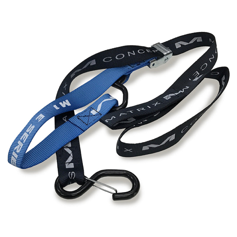 Matrix Concepts E Series 1 Inch Tie Down Set - Blue for Powersports