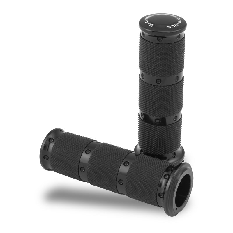Performance Machine Handle Grip Set XLS in Black Anodized - Part Number 0063-2087-B