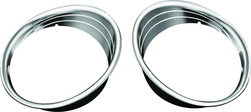 Kuryakyn Driving Light Bezels for Indian Motorcycles – Chrome Accent for Chieftain & Roadmaster
