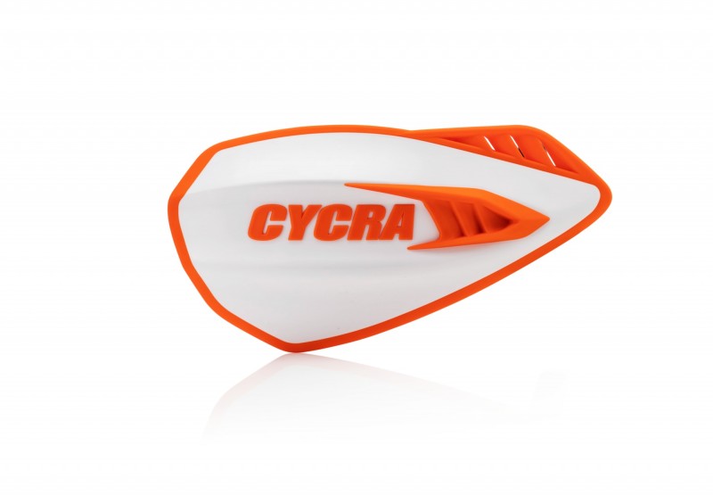 Cycra Cyclone MX Open Handguard with Universal Fixing Brackets - White/Orange