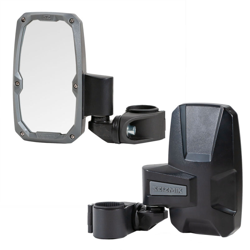 Seizmik Embark Side View Mirrors for UTVs – 1.75 Inch Clamp, Convex Design, Impact-Resistant Housing