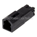 NAMZ AMP 040 Series 2-Position Male Wire Cap Housing Connector for Harley-Davidson Touring Models (Part #HD 72902-01BK)