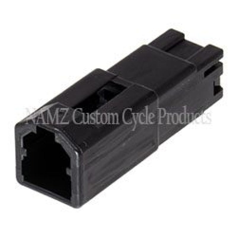 NAMZ AMP 040 Series 2-Position Male Wire Cap Housing Connector for Harley-Davidson Touring Models (Part #HD 72902-01BK)