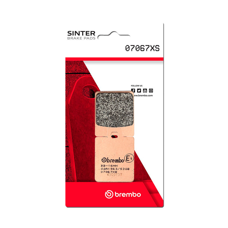 Brembo OE Powersports Part 07067XS Sinter Brake Pad for Piaggio MP3 and Vespa LX 250cc - Front