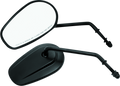 Bikers Choice Black Tapered Long Stem Motorcycle Mirrors - Part #482007