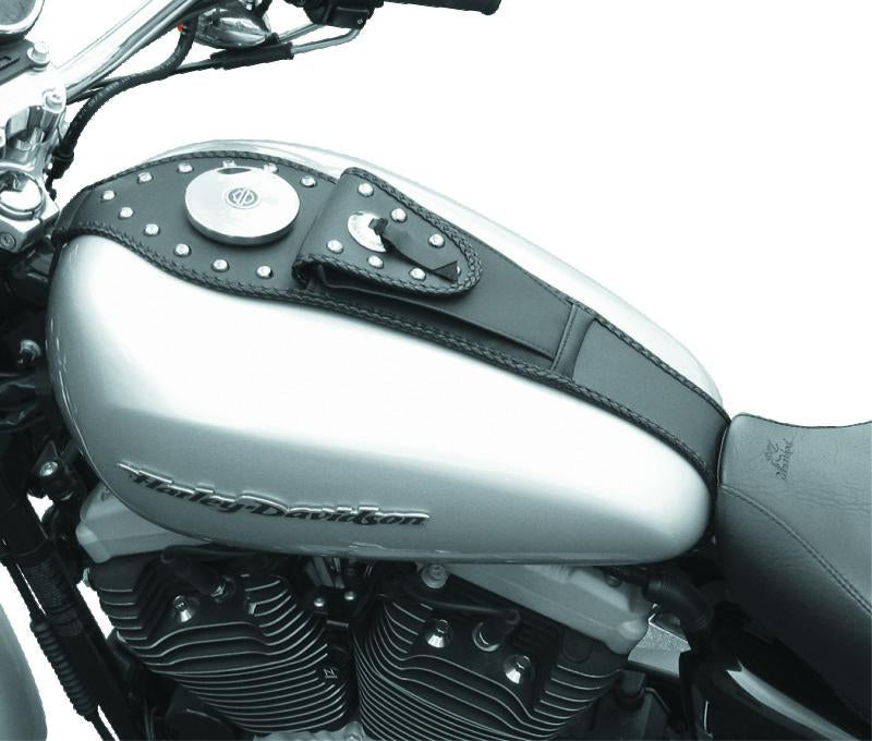 Mustang Motorcycle Wide Tripper Solo Seat with Driver Backrest for Harley Heritage Classic and Deluxe Models (2018-2021) - Brown