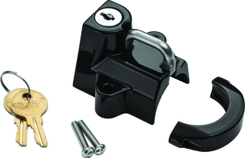 Kuryakyn Universal Helmet Lock 1-1/4 to 1-1/2 inch Black - Secure Your Motorcycle Helmet