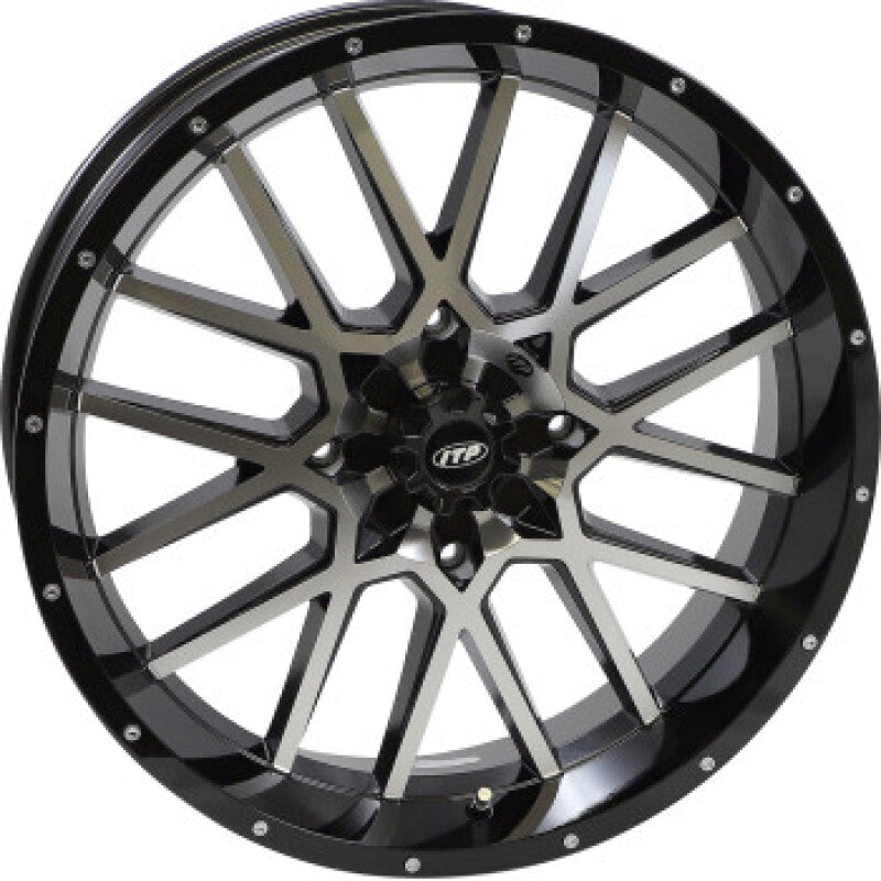 ITP Hurricane 18x6.5 Inch Off-Road Wheel in Black with Milled Edges - 4x137 Bolt Pattern