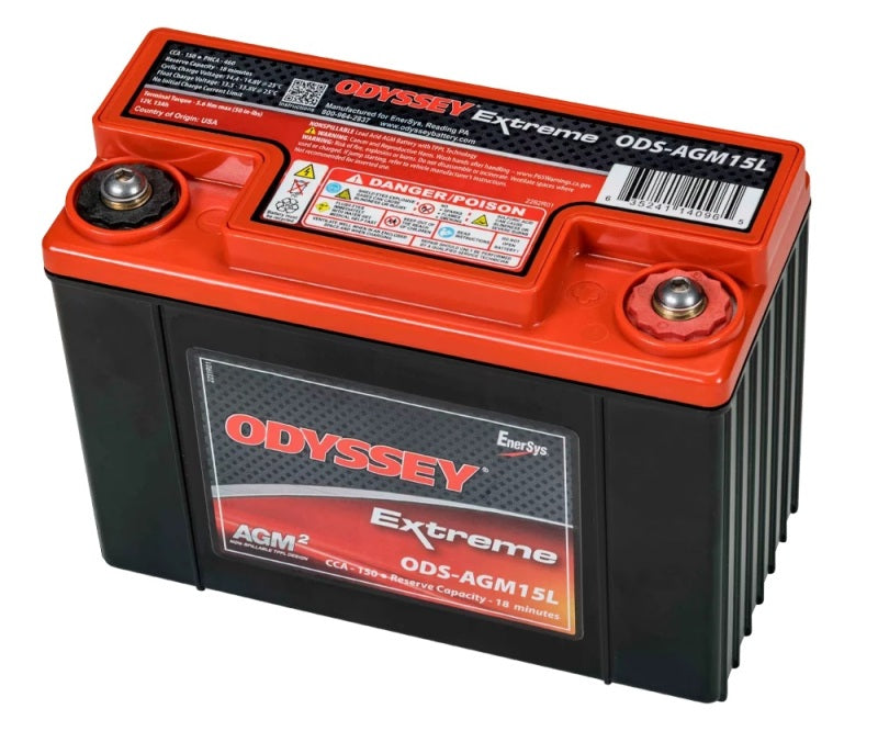Odyssey Battery Powersport Extreme AGM Battery (Part No. ODS-AGM15L) - High-Performance Marine and Powersports Battery