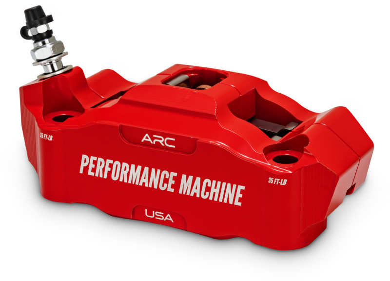 Performance Machine 0052-2427-RC Race Series Radial Mount Caliper with ARC – Left – Red