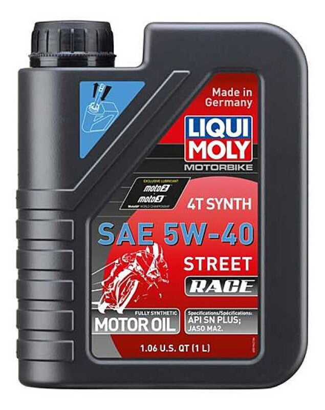 LIQUI MOLY 1L Motorbike 4T Synthetic 5W40 Street Race Engine Oil for Powersports