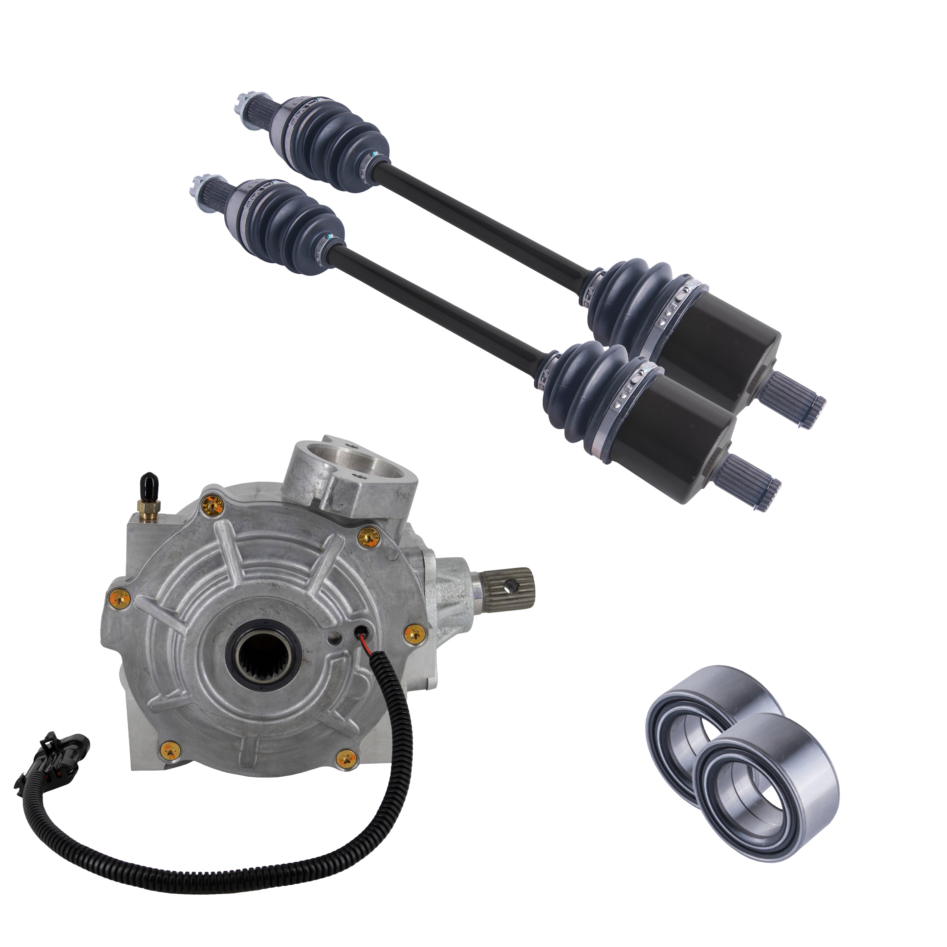 Polaris Scrambler 850 1000 Front Differential Axles & Wheel Bearings Bundle