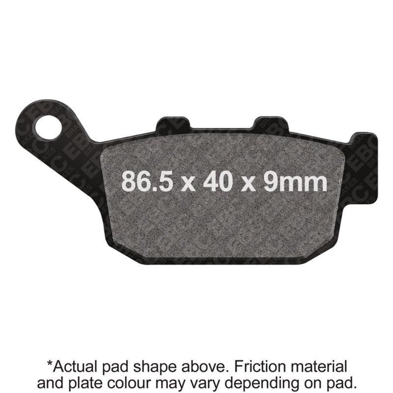 EBC Powersports FA496 Organic Brake Pads for Honda CBR250R and Suzuki SFV650