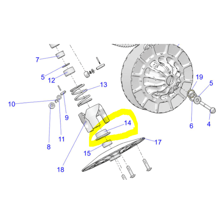 Gilomen Innovations P90X Secondary Clutch Cup-Driven Spring