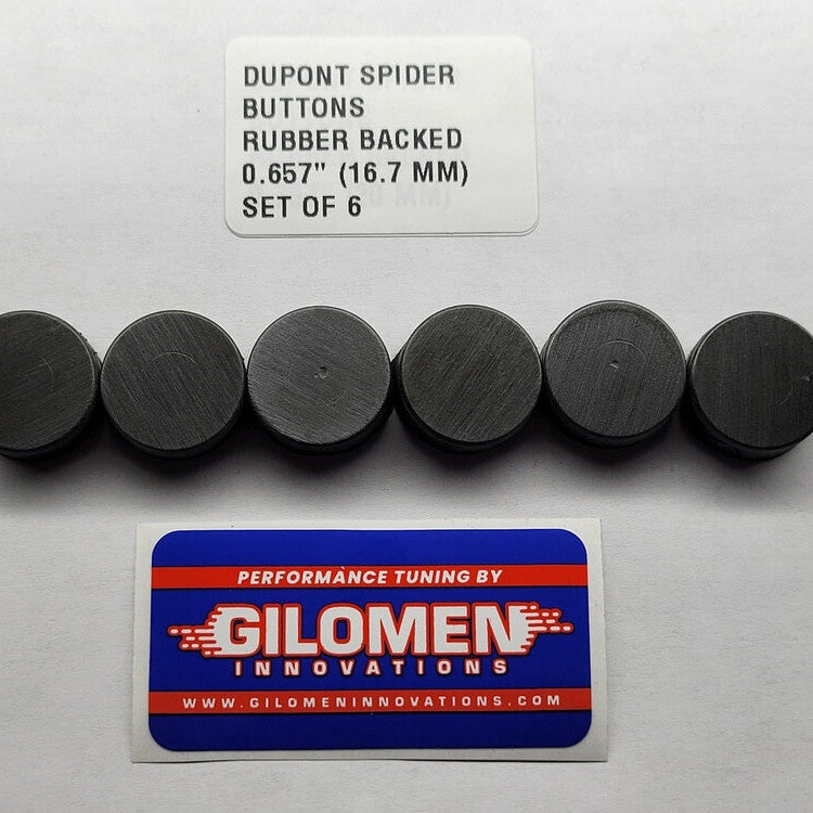 Gilomen Innovations Set Of 6 Dupont Rubber Backed 16.7mm Spider Button
