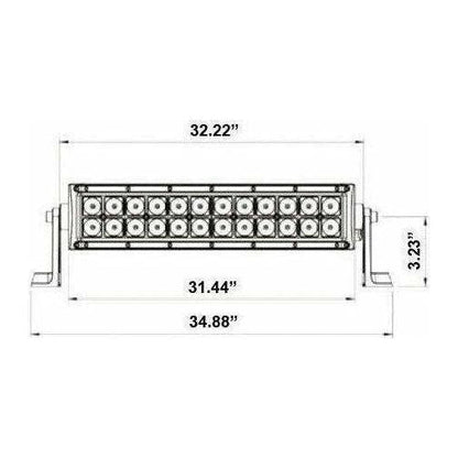 Dual Row Blackout Series Curved LED Lightbar 30"