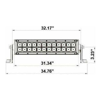 Dual Row Blackout Series LED Lightbar 30"