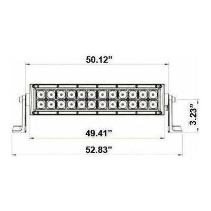 Dual Row Blackout Series LED Lightbar 50"