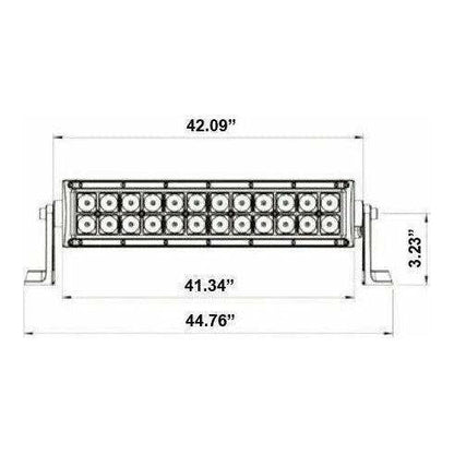 Dual Row Curved LED Lightbar 42"