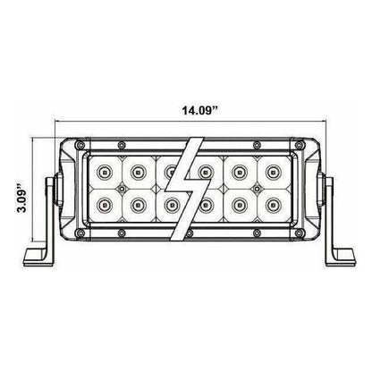 Dual Row DRL Series LED Lightbar 14"