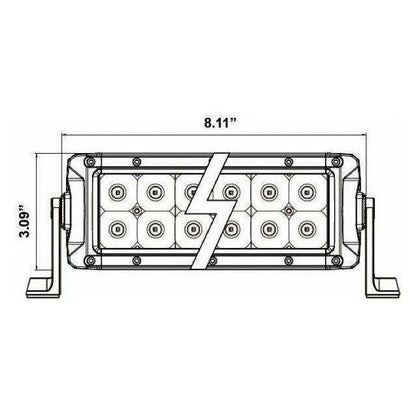 Dual Row DRL Series LED Lightbar 8"