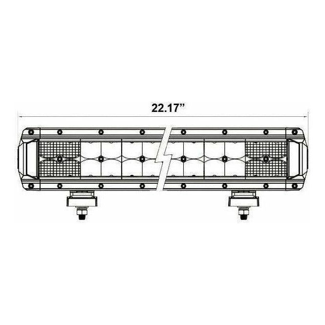 Dual Row High Output Heated LED Lightbar 22"