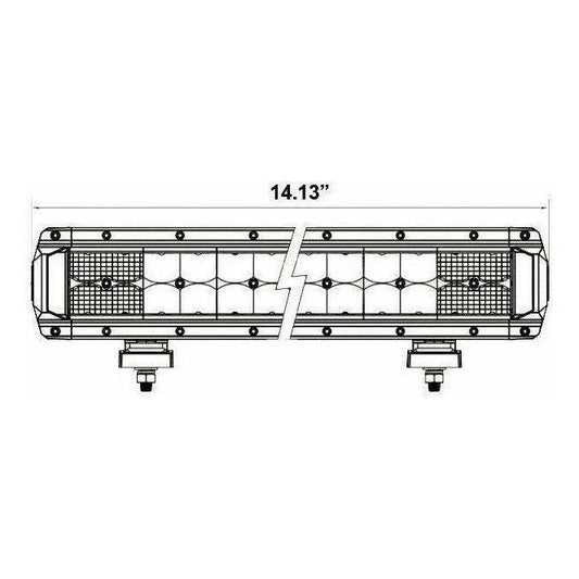Dual Row High Output LED Lightbar 14"
