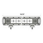 Dual Row High Output LED Lightbar 14"