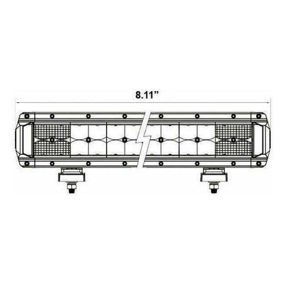 Dual Row High Output LED Lightbar 8"