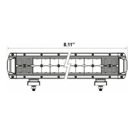 Dual Row High Output LED Lightbar 8"