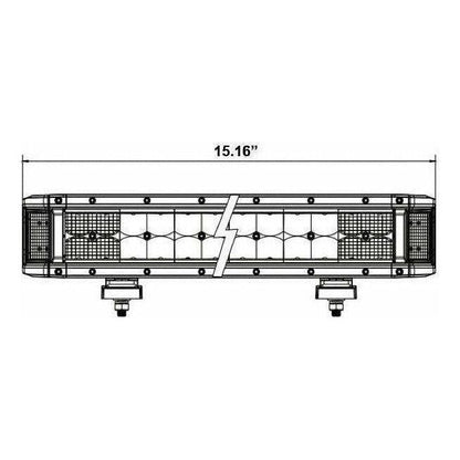 Dual Row High Output Sidelight LED Lightbar 15.2"