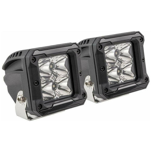 High Output Cube Spot Light 3" with Harness (Pair)