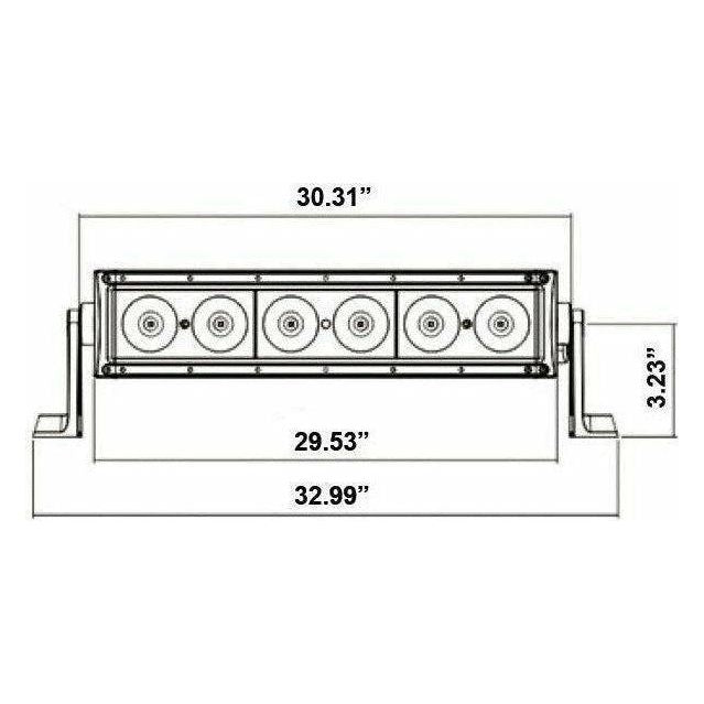 Single Row Curved LED Lightbar 30"