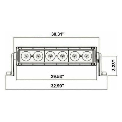 Single Row Curved LED Lightbar 30"