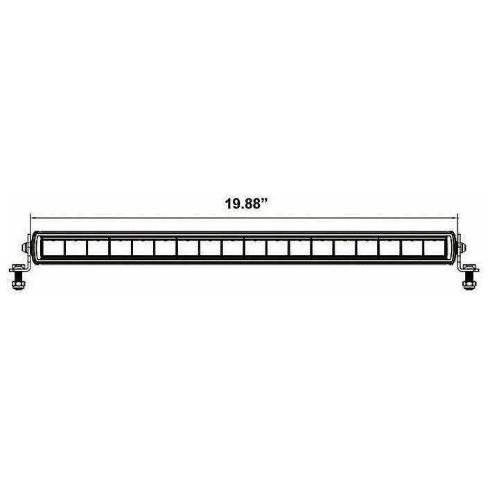 Single Row Slimline Edgeless LED Lightbar 20"