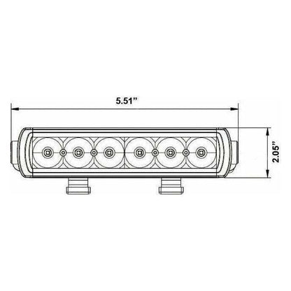 Single Row Slimline LED Lightbar 5.5"