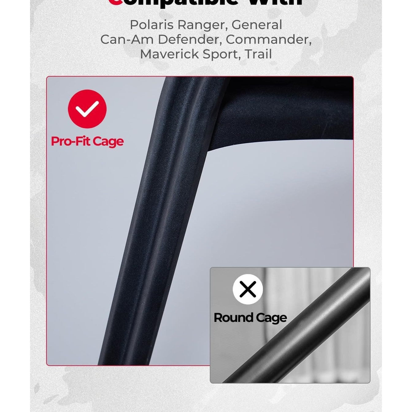 Kemimoto Polaris Ranger UTV Flag Mounts Pro Fit Cage Whip Light