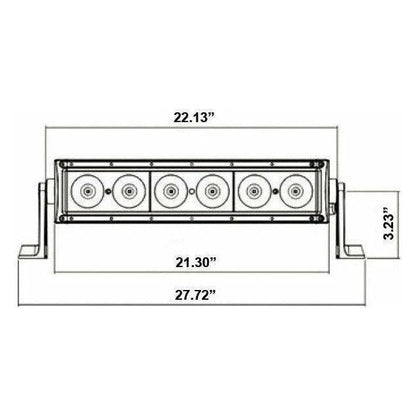 Single Row Straight LED Lightbar 22"