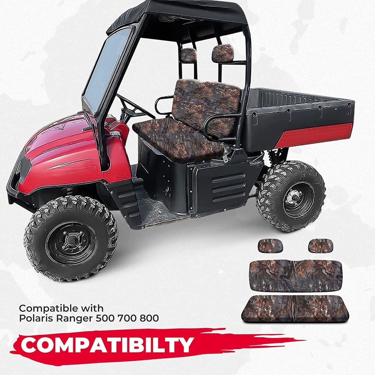 Kemimoto '02-'08 Polaris Ranger 500 UTV Camo Seat Covers