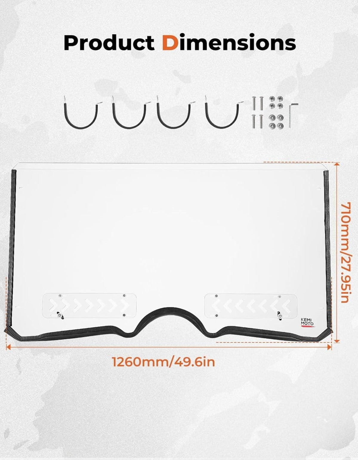 Kemimoto '04-'13 Yamaha Rhino 450 /660 /700 Full Windshield