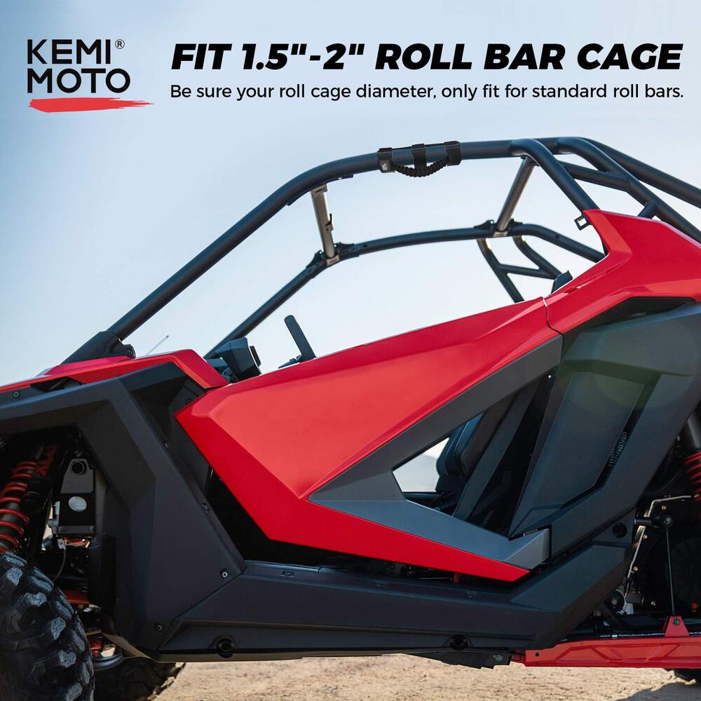 Kemimoto 1.5-2" Roll Bar UTV Universal Heavy-Duty Grips, Grab Handle