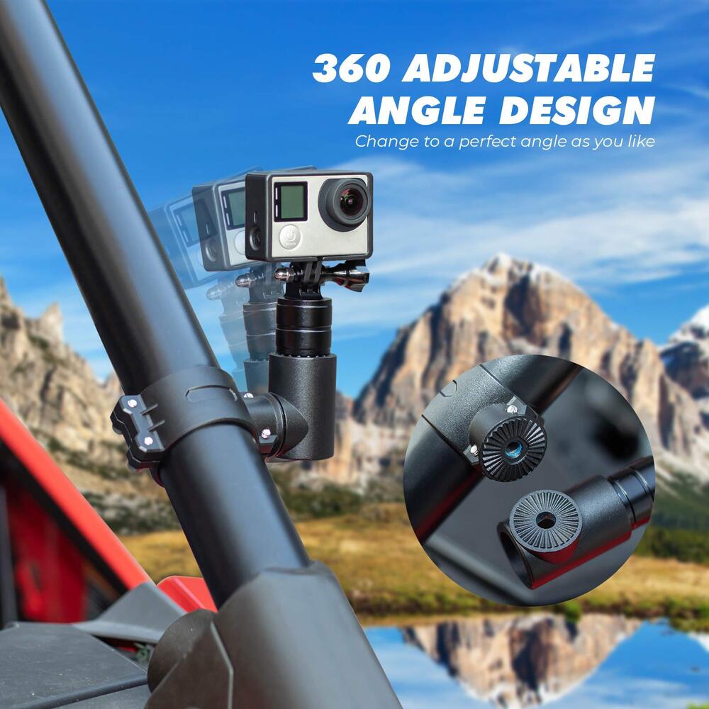 Kemimoto 1.75"-2" Roll Bar Go Pro Camera Holder